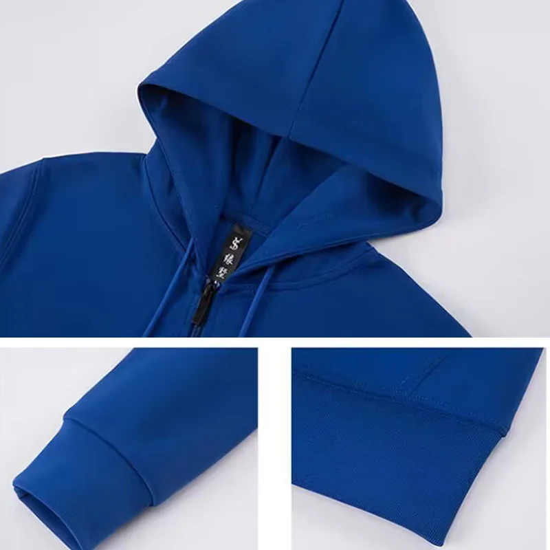 Customized/Designed Logo Zipper Hoodie Men's and Women's Long Sleeve Polyester Hoodie Printed Logo Casual Team Advertising Top