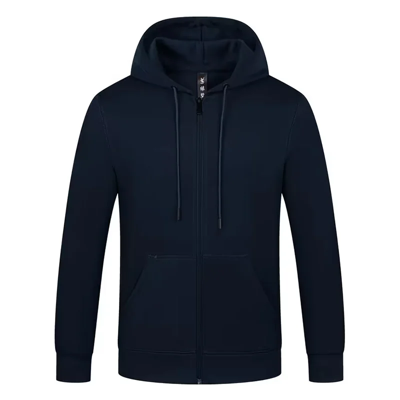 Customized/Designed Logo Zipper Hoodie Men's and Women's Long Sleeve Polyester Hoodie Printed Logo Casual Team Advertising Top