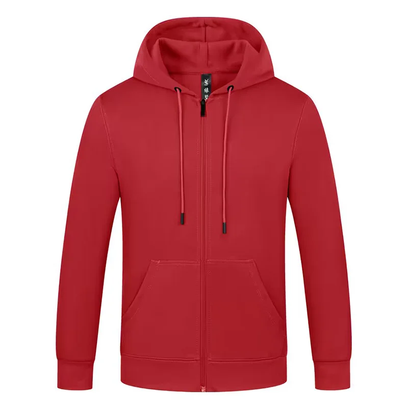 Customized/Designed Logo Zipper Hoodie Men's and Women's Long Sleeve Polyester Hoodie Printed Logo Casual Team Advertising Top