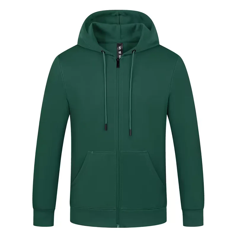 Customized/Designed Logo Zipper Hoodie Men's and Women's Long Sleeve Polyester Hoodie Printed Logo Casual Team Advertising Top