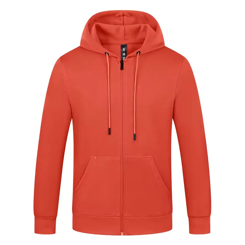 Customized/Designed Logo Zipper Hoodie Men's and Women's Long Sleeve Polyester Hoodie Printed Logo Casual Team Advertising Top