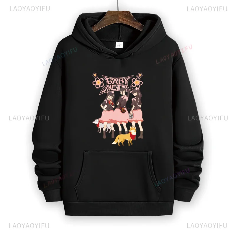 Babymetal Metal Galaxy Japan Death Metal Band Hoodies Men Casual Hoodies Pullovers Couple Streetwear New Autumn winter Hoodies
