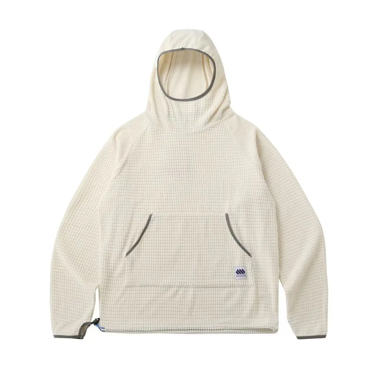 Unisex Waffle-Knit Fleece Hoodie – Warm & Breathable Outdoor Pullover for Autumn & Winter, Perfect for Couples & Active Wear