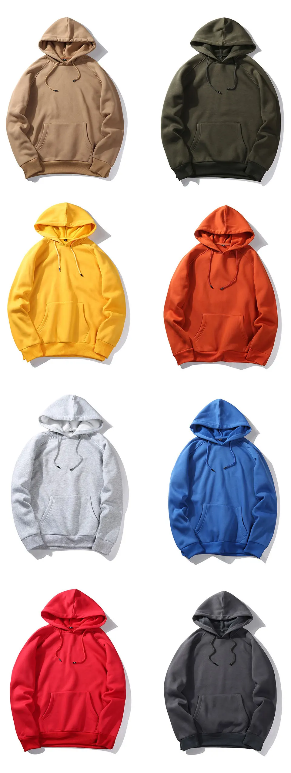 Fashion Colorful Hoodies Men's Clothes Promo 2025 Spring Sweatshirts Men Hip Hop Streetwear Solid Fleece Man Hoody Tracksuit