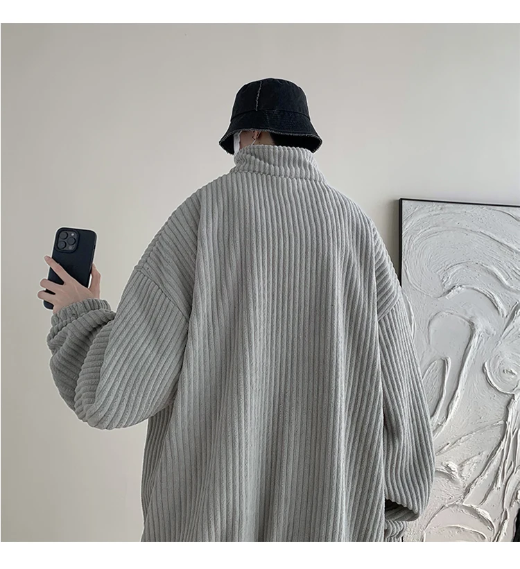 Men Harajuku Sweatshirts 2025 New Streetwear Unisex Couple Basic Pullover Outwear