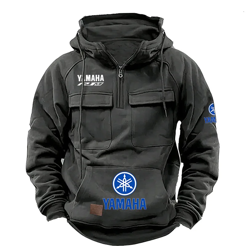 2026 Yamaha Logo Youth Long Hooded Sweatshirt Men's Casual Jacket with Ket Comfortable Breathable Streetwear for Daily Use Color