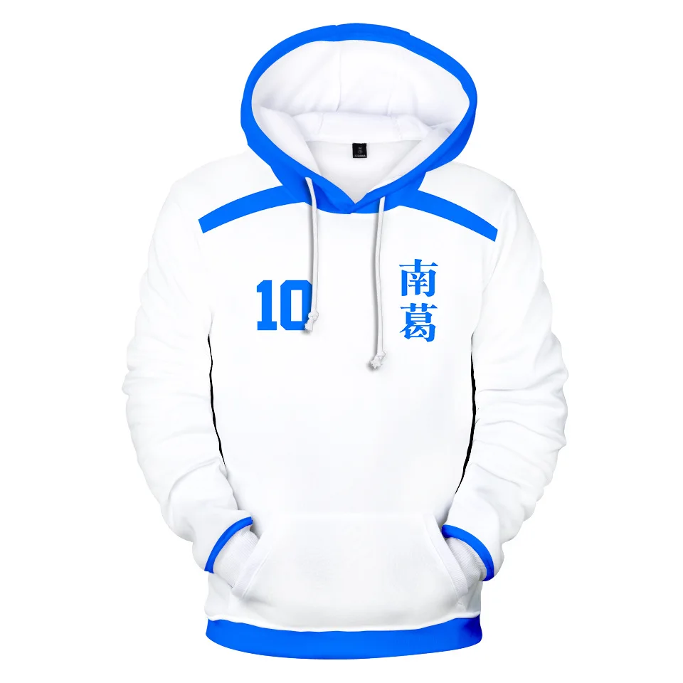 3D Print Anime Captain Tsubasa Ozora Tsubasa Kojiro Hyuga Costume Unisex Hoodie Zipper Hooded Jacket Soccer Jerseys Uniform