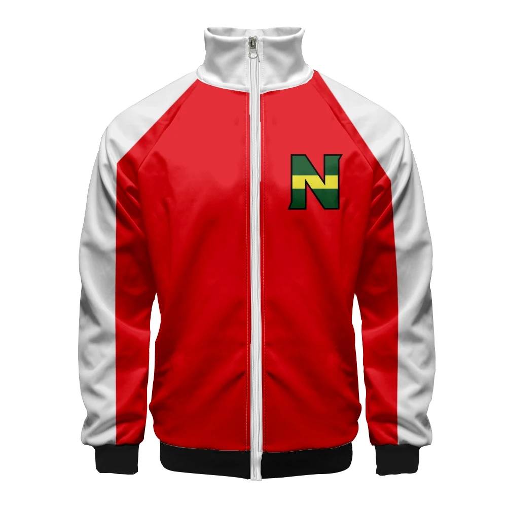 3D Print Anime Captain Tsubasa Ozora Tsubasa Kojiro Hyuga Costume Unisex Hoodie Zipper Hooded Jacket Soccer Jerseys Uniform