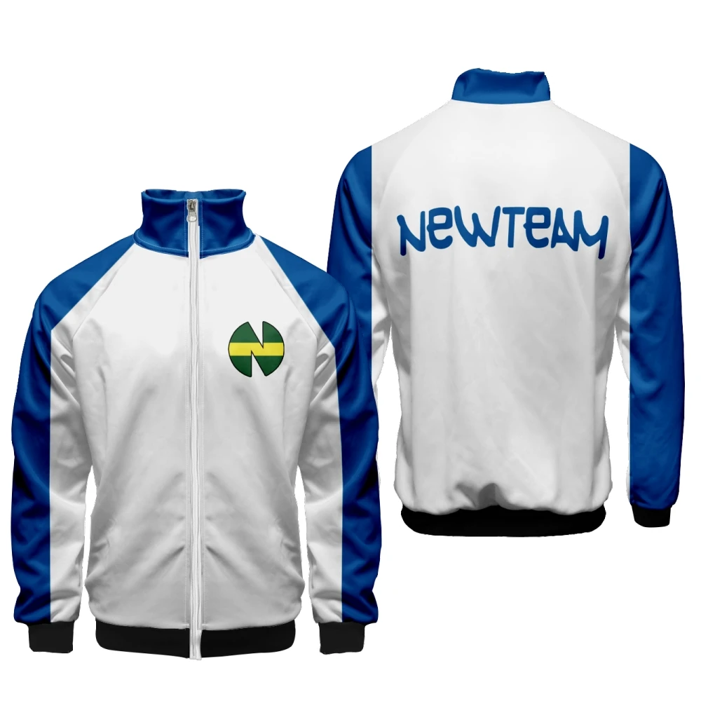 3D Print Anime Captain Tsubasa Ozora Tsubasa Kojiro Hyuga Costume Unisex Hoodie Zipper Hooded Jacket Soccer Jerseys Uniform