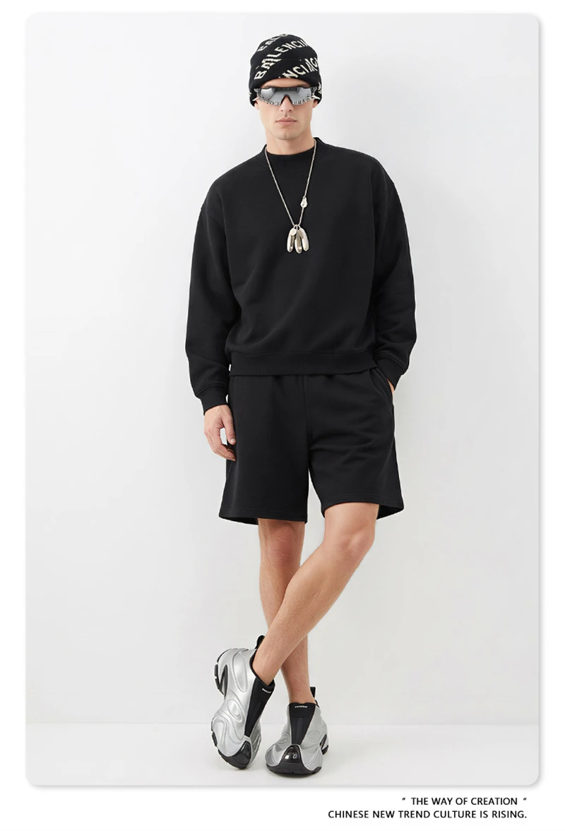 ZODF New Winter Man 345gsm Loose Fit Fleece Sweatshirt Unisex Cusual Boxy Warm Half Turtleneck Pullovers HY1181
