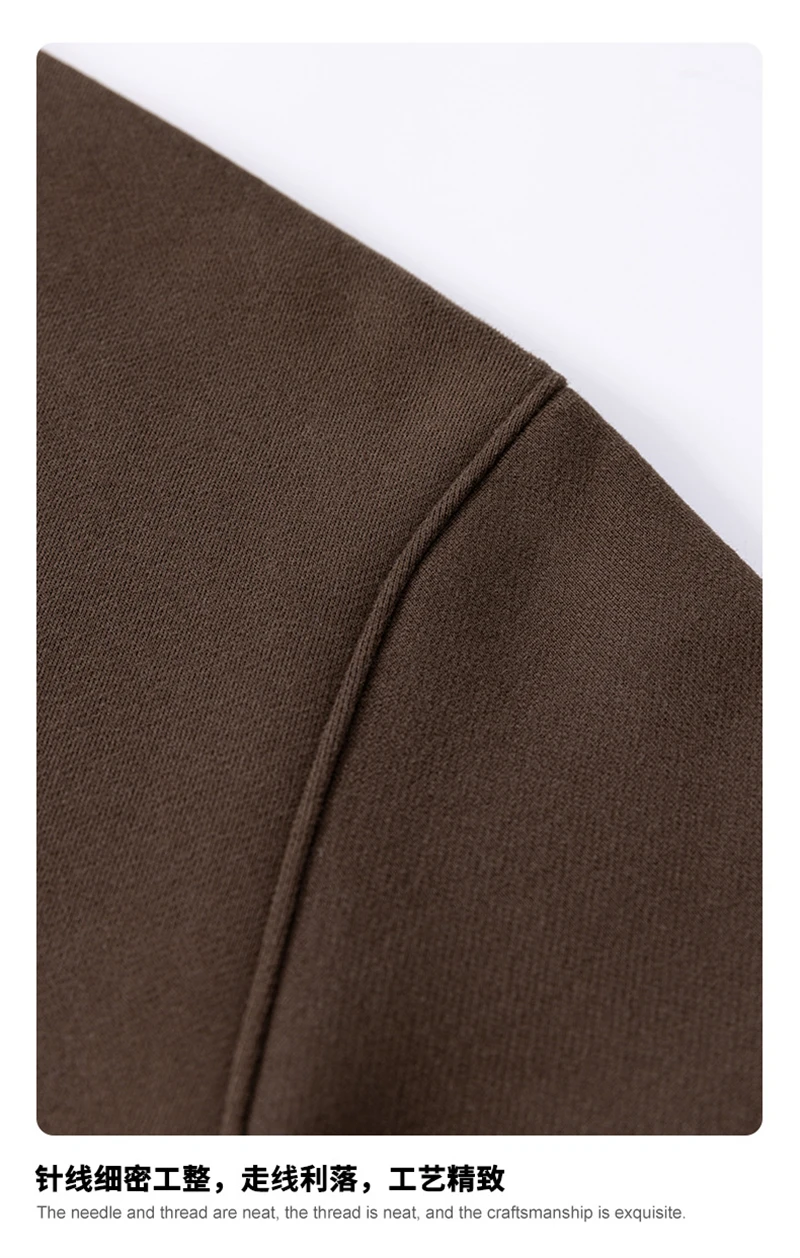 ZODF New Winter Man 345gsm Loose Fit Fleece Sweatshirt Unisex Cusual Boxy Warm Half Turtleneck Pullovers HY1181