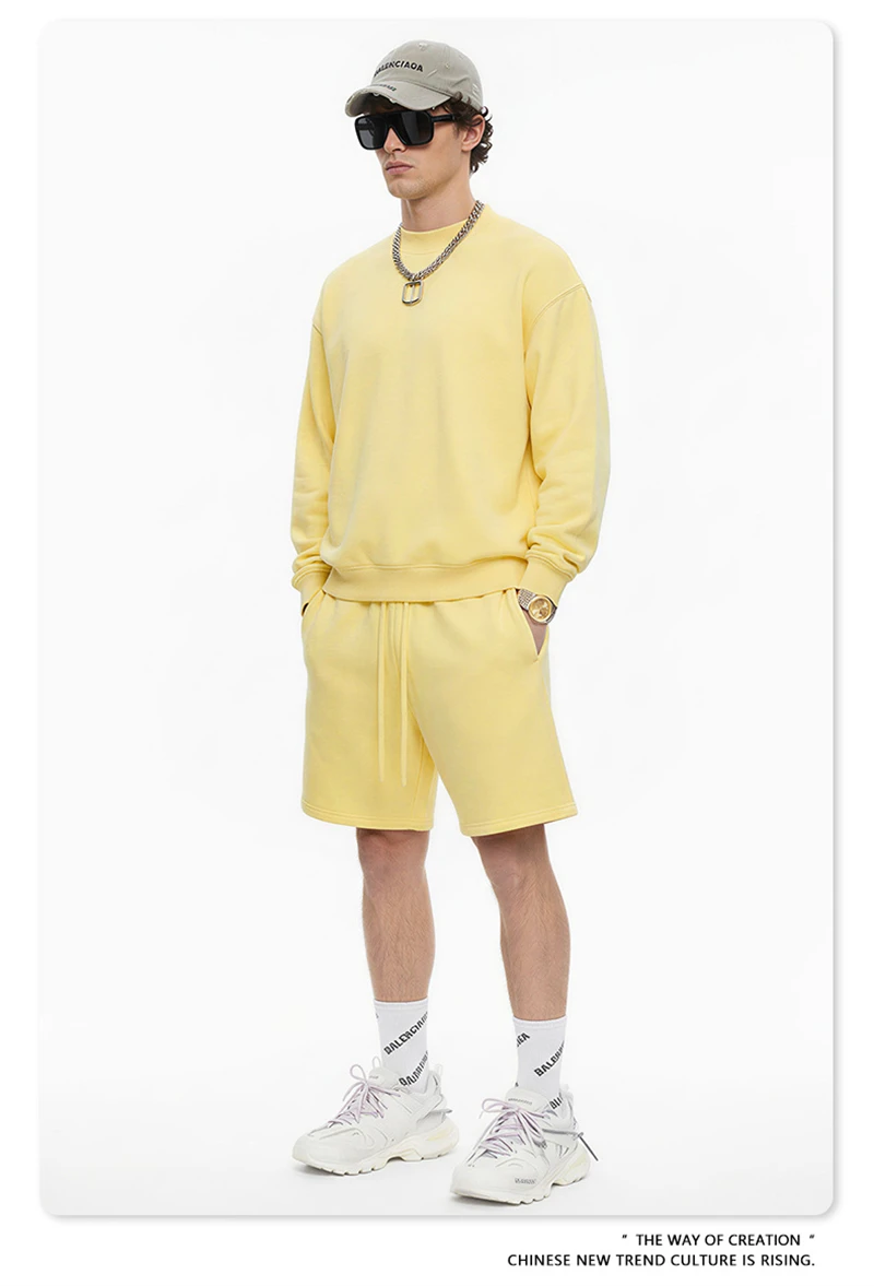 ZODF New Winter Man 345gsm Loose Fit Fleece Sweatshirt Unisex Cusual Boxy Warm Half Turtleneck Pullovers HY1181