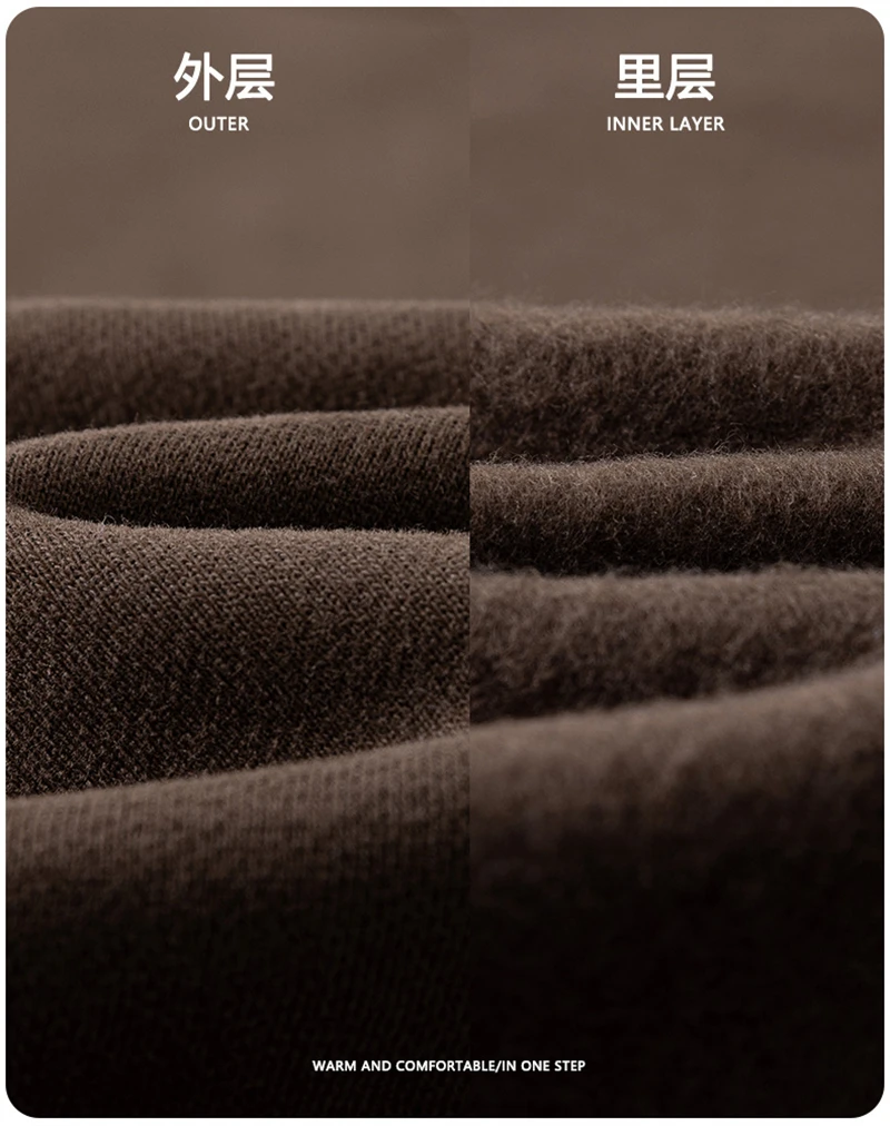 ZODF New Winter Man 345gsm Loose Fit Fleece Sweatshirt Unisex Cusual Boxy Warm Half Turtleneck Pullovers HY1181