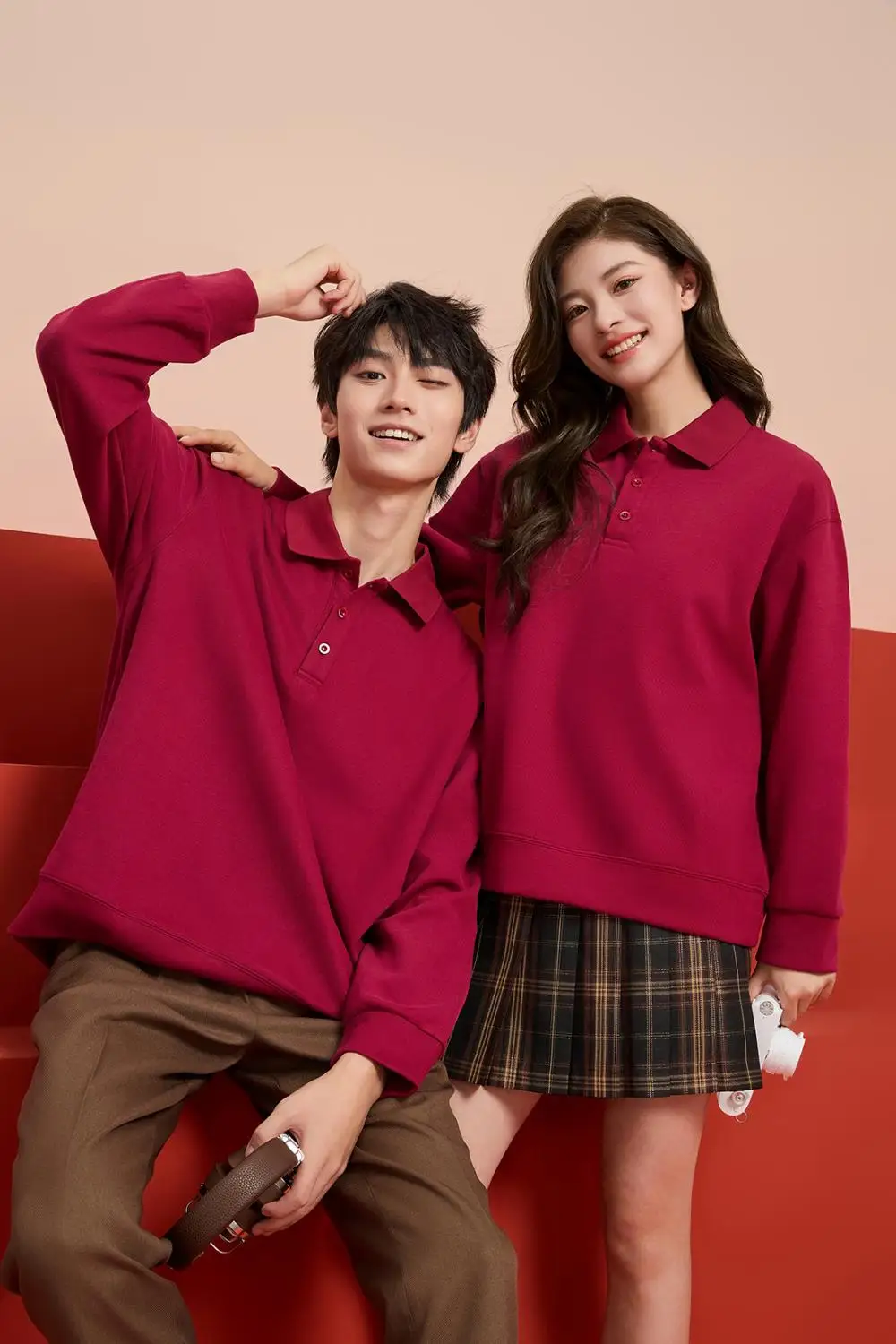 customized LOGO Premium Cozy Quarter Sweatshirts Unisex 310 gsm Velvet Polo Collar Quality Cotton Mens Sweatshirts LS-GT2516