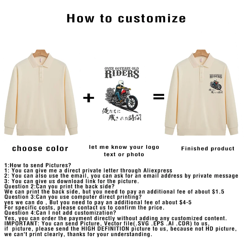 customized LOGO Premium Cozy Quarter Sweatshirts Unisex 310 gsm Velvet Polo Collar Quality Cotton Mens Sweatshirts LS-GT2516
