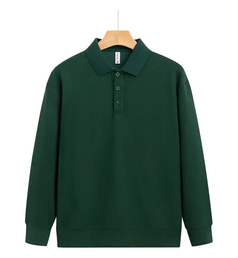 customized LOGO Premium Cozy Quarter Sweatshirts Unisex 310 gsm Velvet Polo Collar Quality Cotton Mens Sweatshirts LS-GT2516