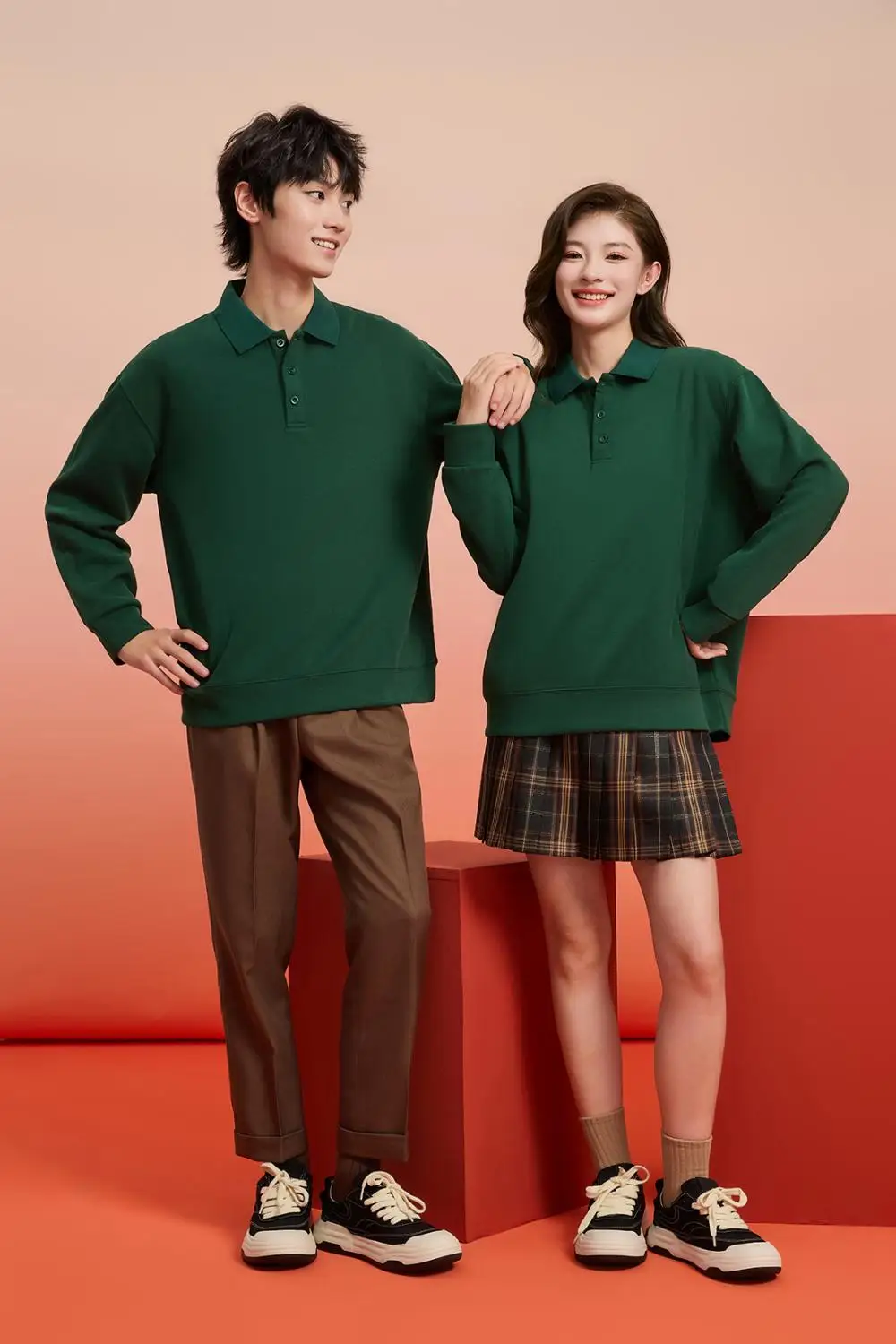 customized LOGO Premium Cozy Quarter Sweatshirts Unisex 310 gsm Velvet Polo Collar Quality Cotton Mens Sweatshirts LS-GT2516
