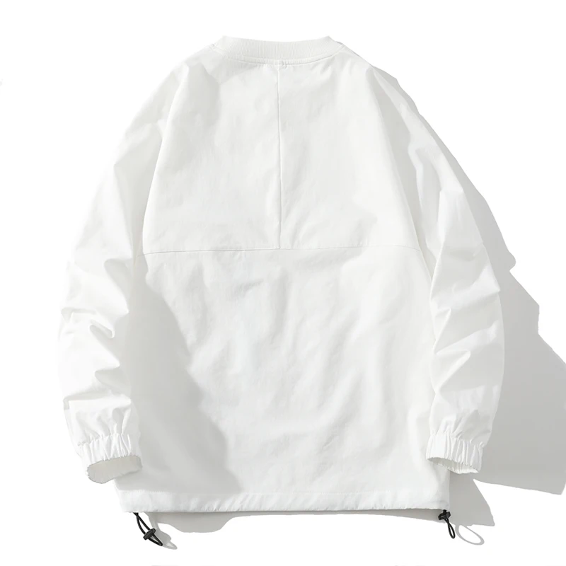 Autumn Spring 2024 Hoodies Sweatshirt For Men's Black White Hip Hop Punk Pullover Streetwear Casual Fashion Clothes OverSize 5XL