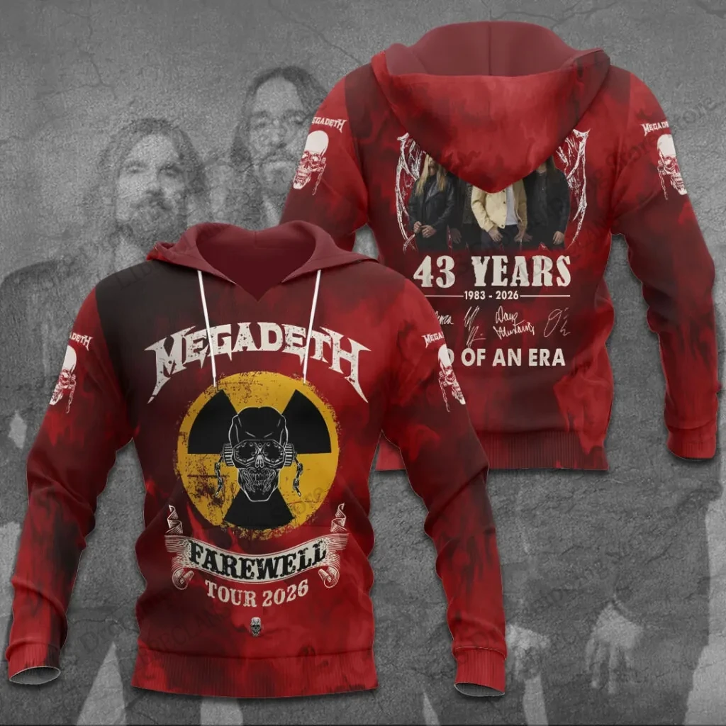 Vintage Megadeth Rock Band 3d Print Hoodies Men Women Fashion Hoodie Teens Sweatshit Unisex Sweats Women Clothing Oversized