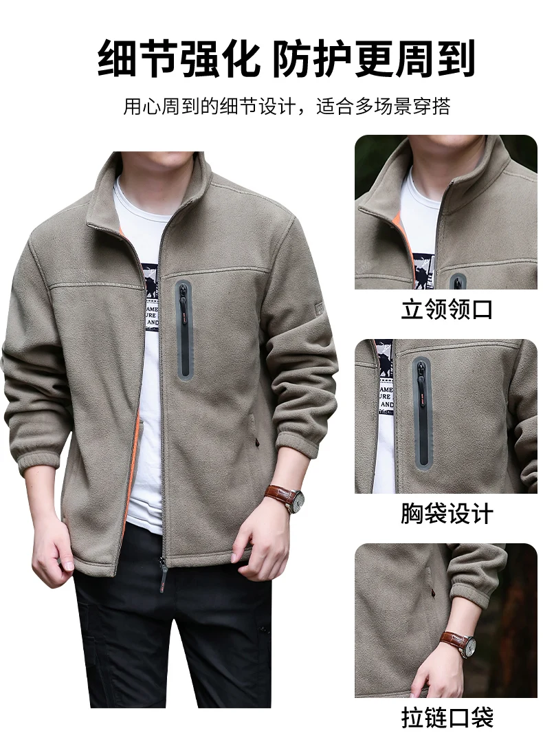 New Korean Warm Thermal Casual Fleece Hoodie for Men High Quality Zipper Perfect Autumn and Winter Sweatshirts Fleeced Clothing