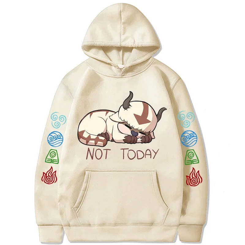 90s Casual Sweatshirts Avatar The Last Airbender Y2k Mens Hoodies Streetwear Hip Hop Harajuku Pullovers Fashion Mange Clothes