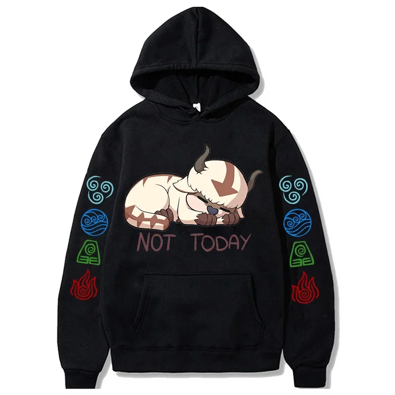 90s Casual Sweatshirts Avatar The Last Airbender Y2k Mens Hoodies Streetwear Hip Hop Harajuku Pullovers Fashion Mange Clothes