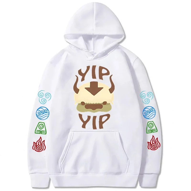 90s Casual Sweatshirts Avatar The Last Airbender Y2k Mens Hoodies Streetwear Hip Hop Harajuku Pullovers Fashion Mange Clothes