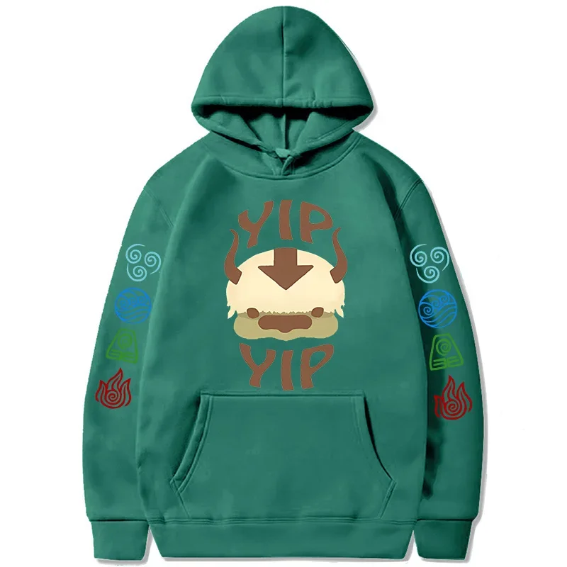 90s Casual Sweatshirts Avatar The Last Airbender Y2k Mens Hoodies Streetwear Hip Hop Harajuku Pullovers Fashion Mange Clothes