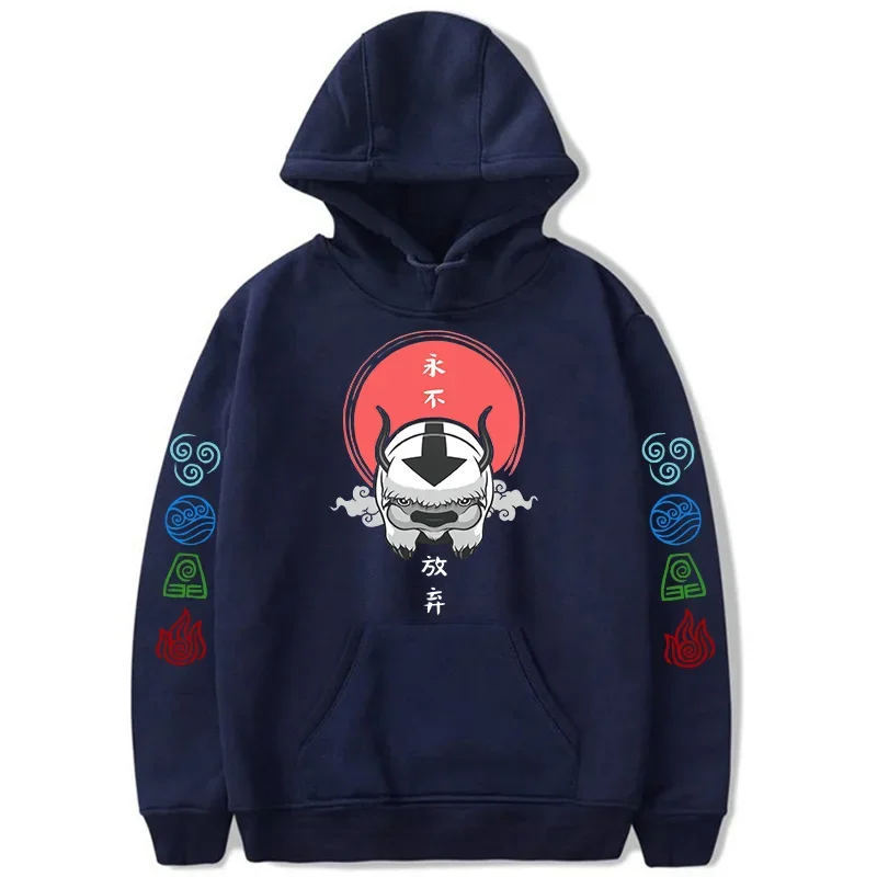90s Casual Sweatshirts Avatar The Last Airbender Y2k Mens Hoodies Streetwear Hip Hop Harajuku Pullovers Fashion Mange Clothes