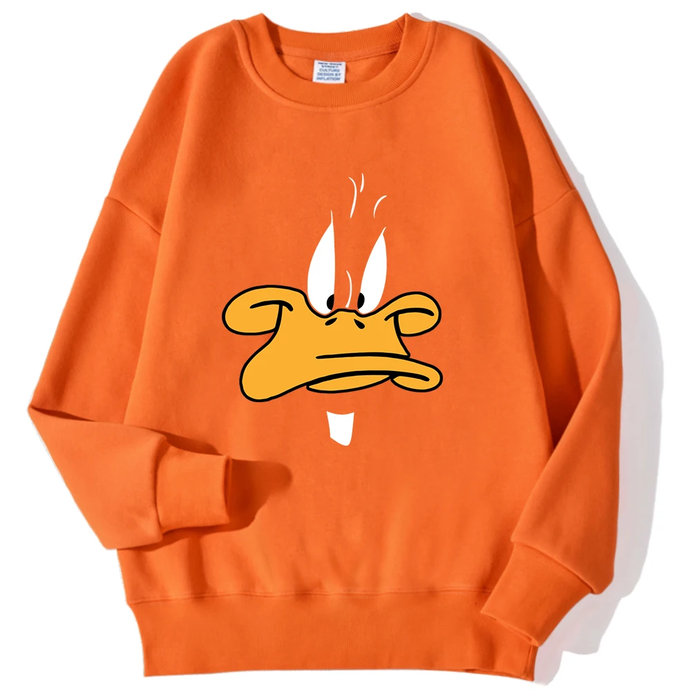 Cartoon Duck Personalized Print Man Hoodies Hip Hop Autumn Warm Hoodie Casual Fashion Hoody Harajuku Big Size Unisex Pullover
