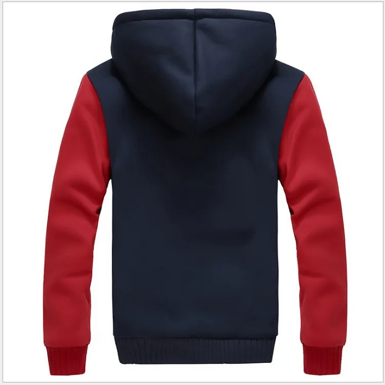 2025 New Men Hoodies Winter Thick Warm Fleece Zipper Men Hoodies Coat Sportwear Male Streetwear Hooded Sweatshirts Men M-5XL