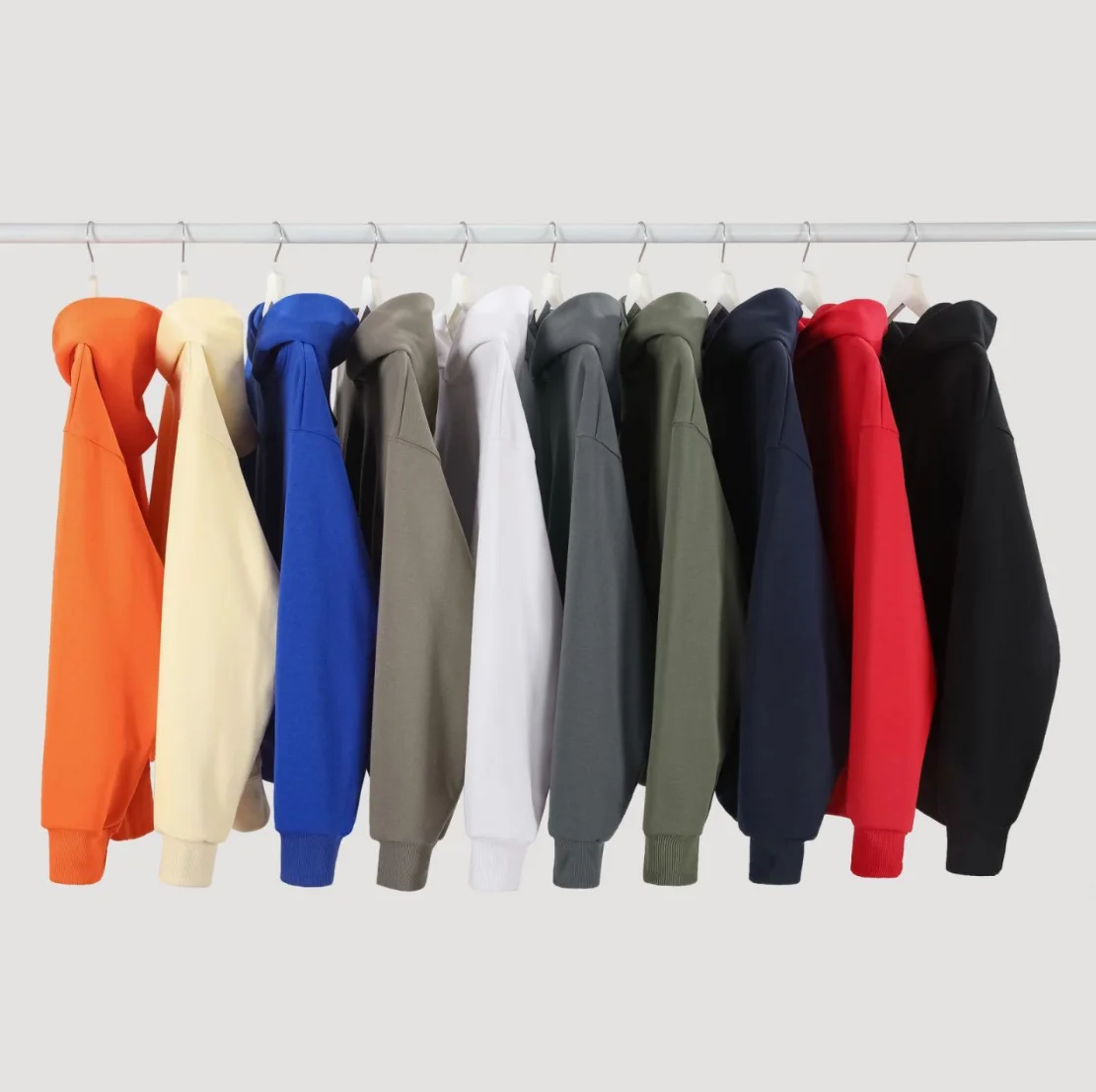 2025 New Thick 480gsm 100% Cotton Hooded Hoodies For Men Unisex Winter Oversized Loose Basic Solid Sweatshirts Pullovers Coats