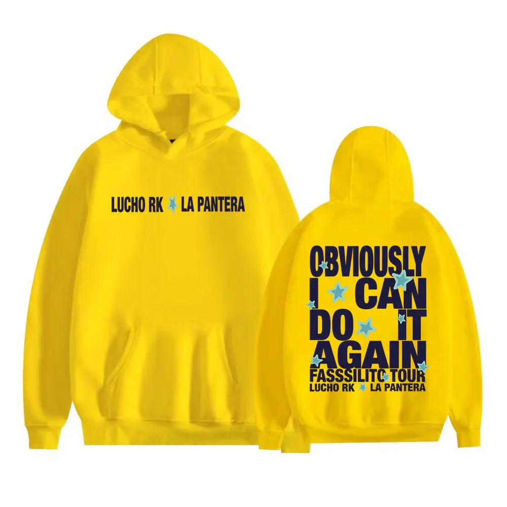 Lucho Rk La Pantera Fasssilito Tour 2026 Print Hoodies Men Women Fashion Trend Gothic Sweatshirts Casual High Quality Pullovers