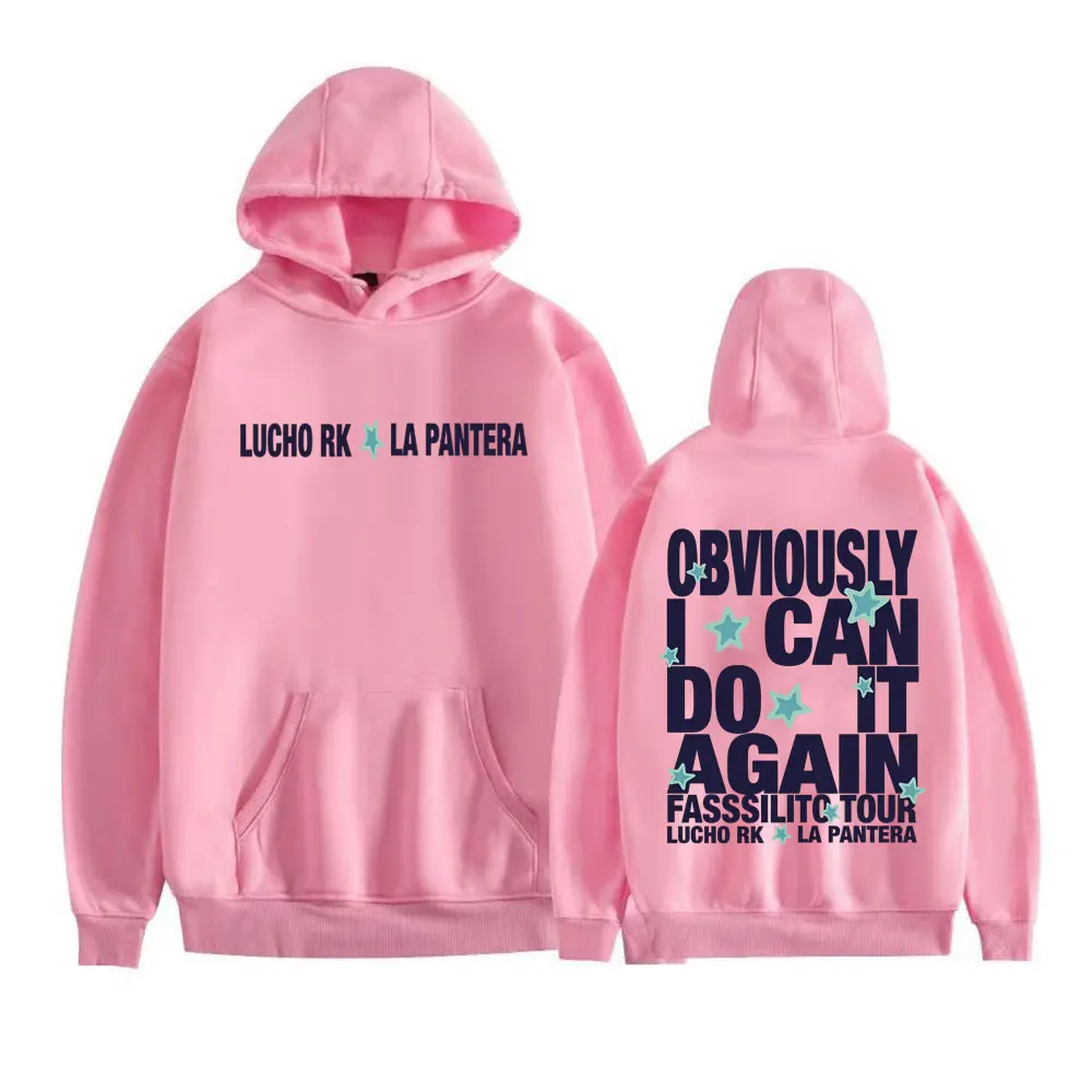 Lucho Rk La Pantera Fasssilito Tour 2026 Print Hoodies Men Women Fashion Trend Gothic Sweatshirts Casual High Quality Pullovers