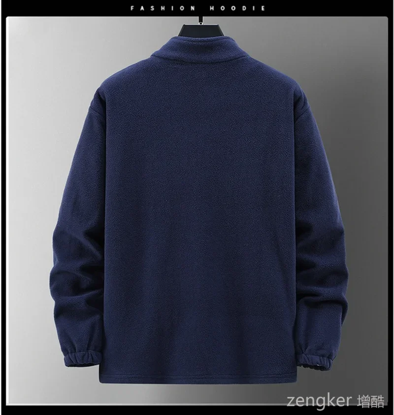 Autumn fleece Sweatshirts men's new double-sided fleece oversized fleece jacket 12xl 190kg 11XL zip up sweatshirt