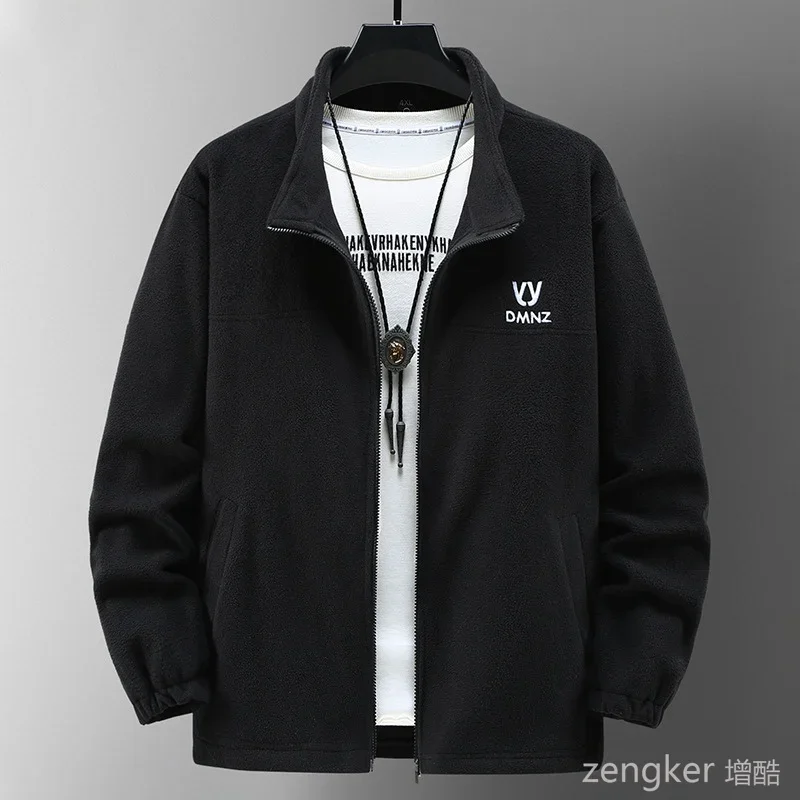 Autumn fleece Sweatshirts men's new double-sided fleece oversized fleece jacket 12xl 190kg 11XL zip up sweatshirt