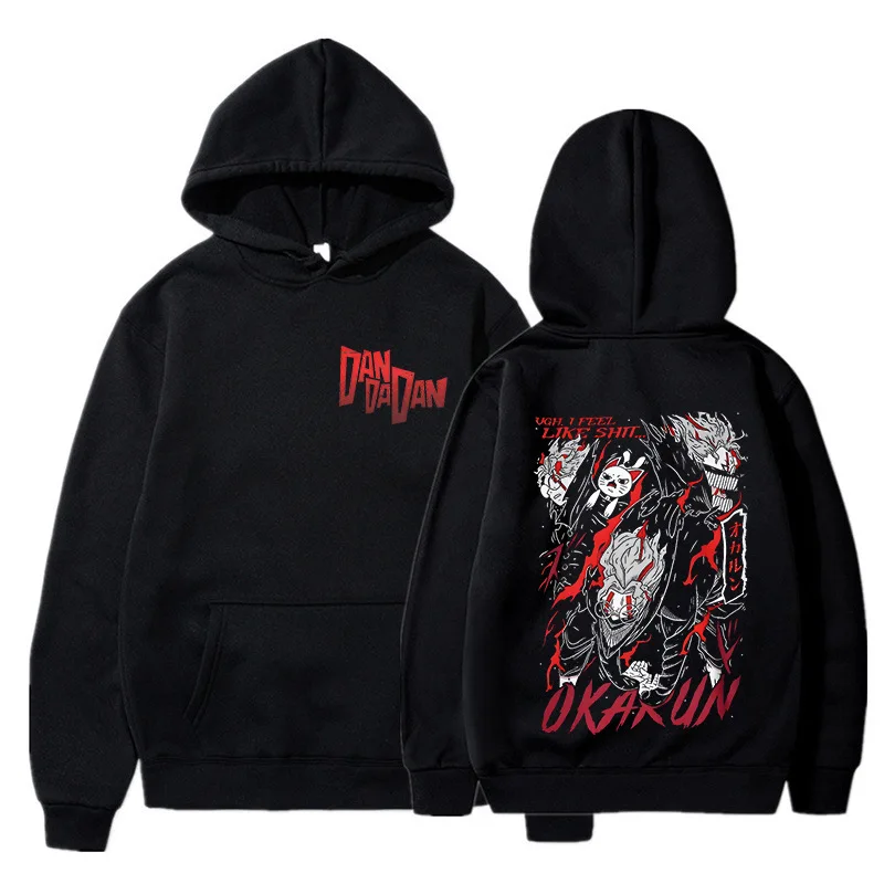 Anime DANDADAN Hoodies Manga Ayase Momo Okarun Hoodie Men Women Casual Hoodie Fashion Streetwear Dan Da Dan Hooded Sweatshirts