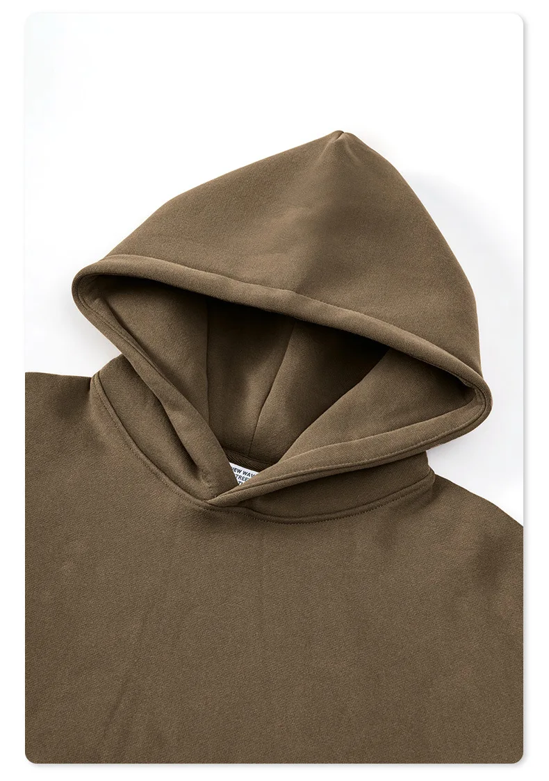 European-and-American-Street-Fashion-Autumn-Men's-Solid-Color-Loose-Thick-Hooded-Sweatshirt-Neutral-Plus-Velvet-Sweatshirt