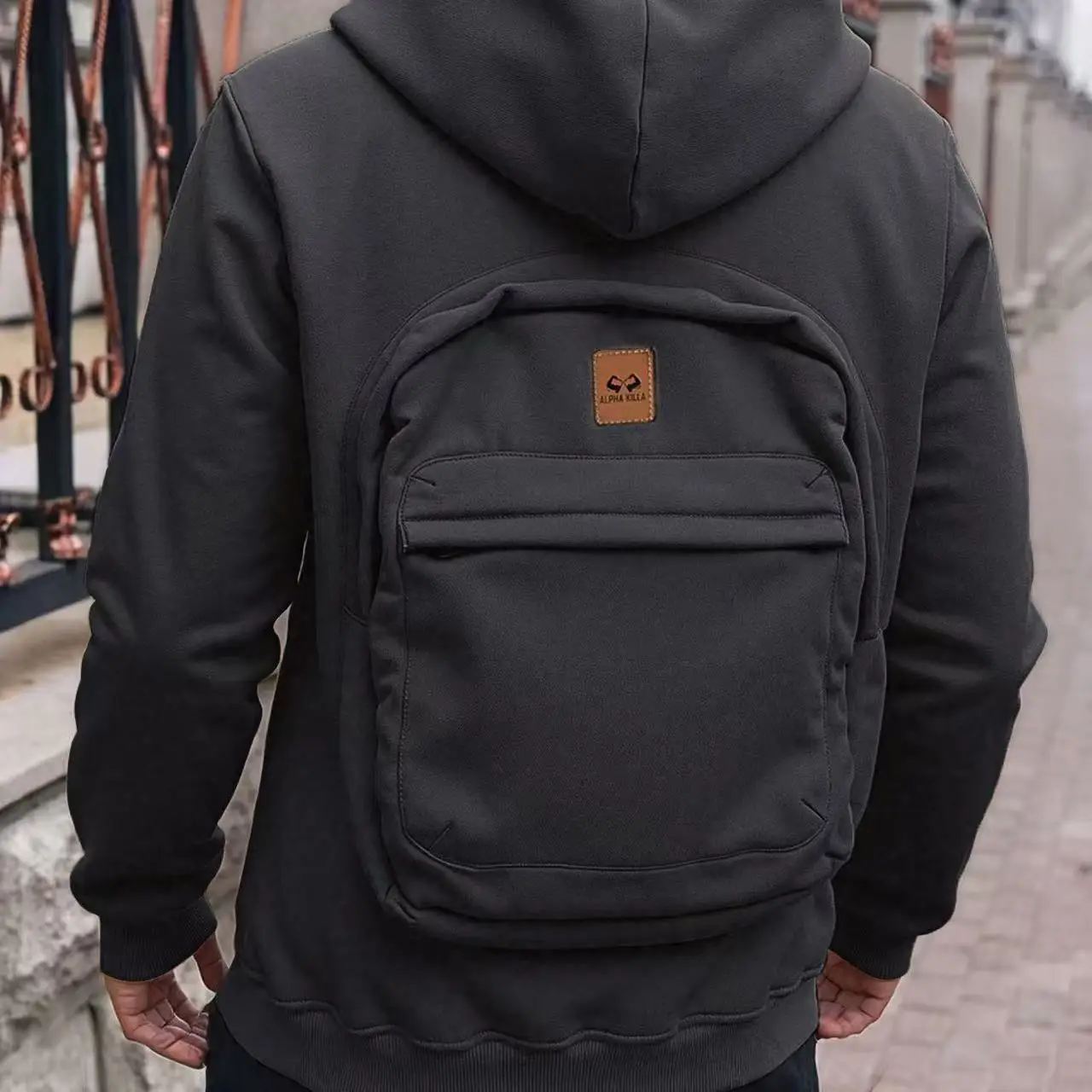 New Top Fashion Loose Autumn/Winter Product American Fashion Backpack Integrated Fashion Casual Men's and Women's Cotton Hoodies