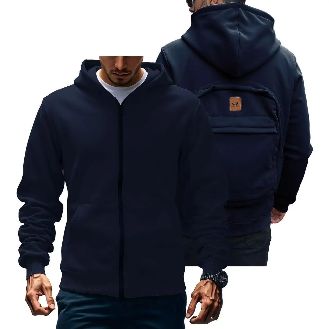 New Top Fashion Loose Autumn/Winter Product American Fashion Backpack Integrated Fashion Casual Men's and Women's Cotton Hoodies