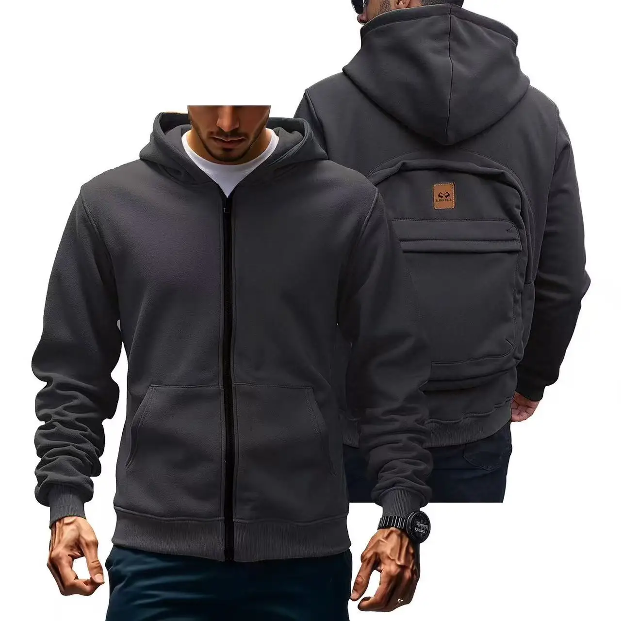 New Top Fashion Loose Autumn/Winter Product American Fashion Backpack Integrated Fashion Casual Men's and Women's Cotton Hoodies