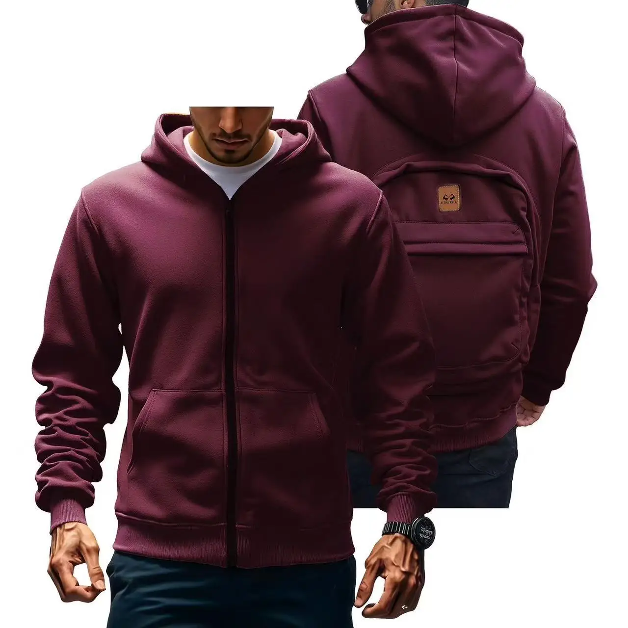 New Top Fashion Loose Autumn/Winter Product American Fashion Backpack Integrated Fashion Casual Men's and Women's Cotton Hoodies