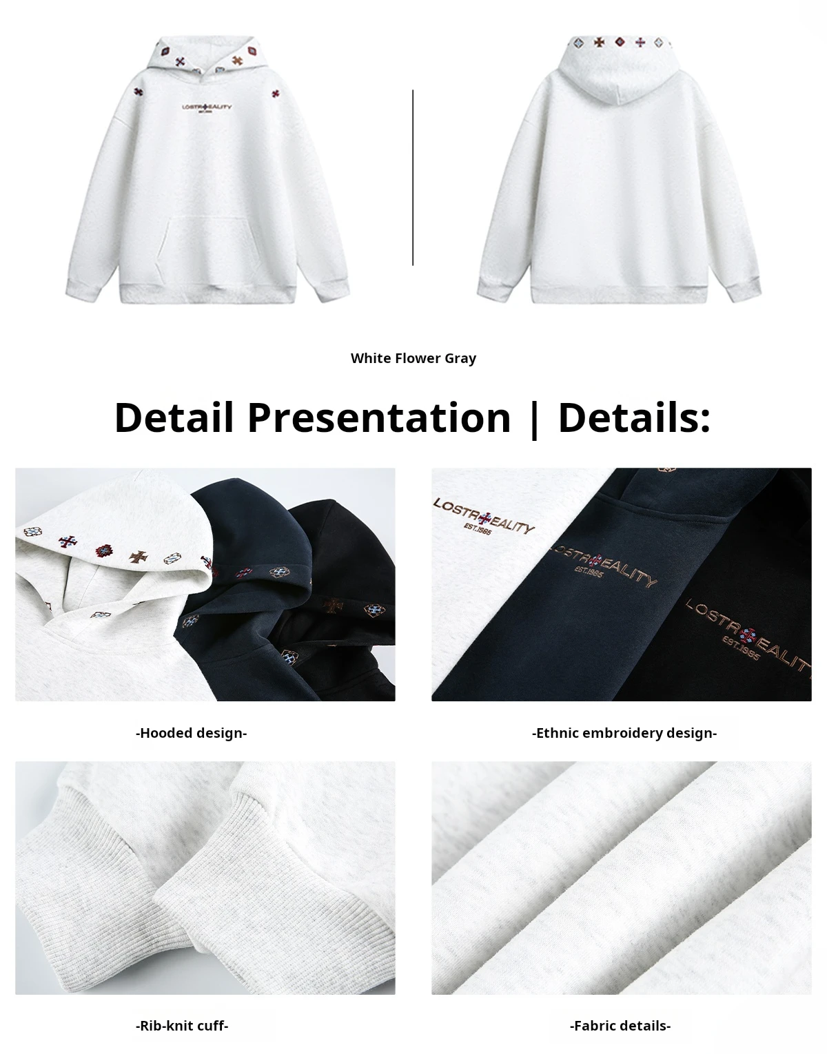 Vintage Heavyweight Embroidered Hoodie Men's 2025 Fall Streetwear Oversized American High Street Pullover Sweatshirt