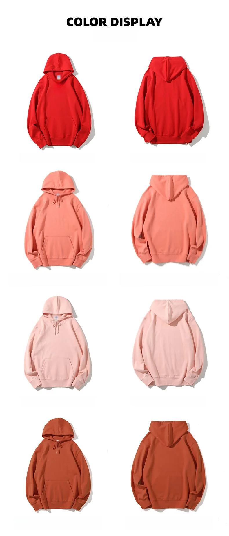 2025 Spring And Autumn 280gsm Men Women Hooded Sweatshirt Personalized Custom Anywhere Your Own Design Brand Picture Pullover