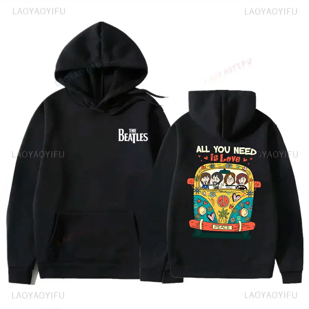 The B-Beatles Band Round Neck Hoodie Women's Hooded Hoodie European and American Rock Casual Hooded New in Hoodies & Sweatshirts