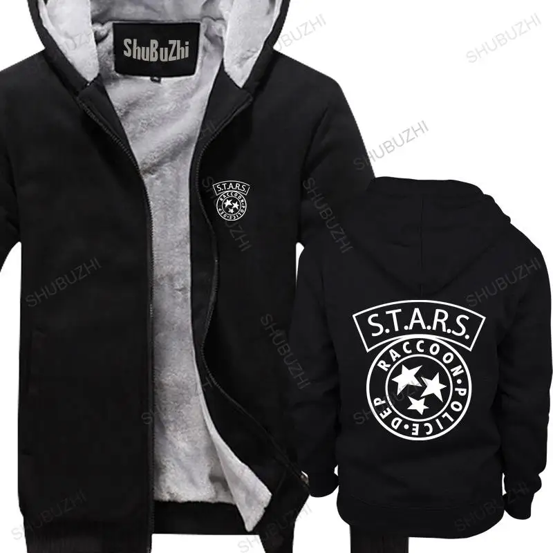 new arrived men hoodies winter S.T.A.R.S. Classic 100% Cotton Residented Evil Zombie cotton fleece jacket for man
