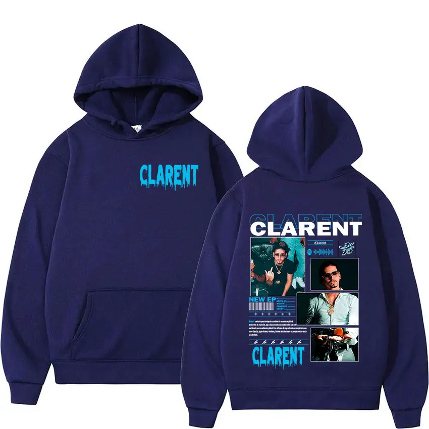 Rappeur CLARENT Tour 2025 Album Hoody Men's Clothing Vintage Oversized Sweatshirts Hip Hop Gothic Long Sleeve Hoodies Streetwear