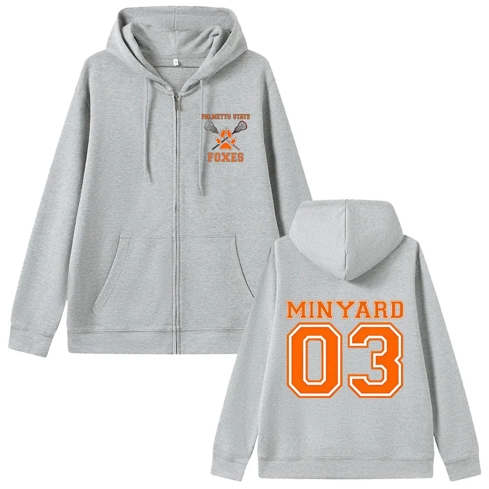 All for The Game The Foxhole Court Palmetto State Foxes Zipper Hoodie Male Casual Zip Up Jacket Men Women Fashion Oversized Coat
