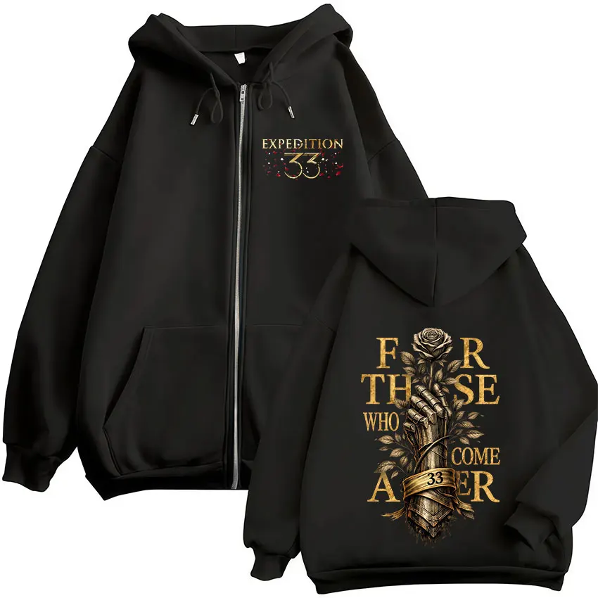 Game Clair Obscur Expedition 33 for Those Who Come After Zipper Hoodies Men's Clothing Fashion Zip Up Hooded Sweatshirts Jackets