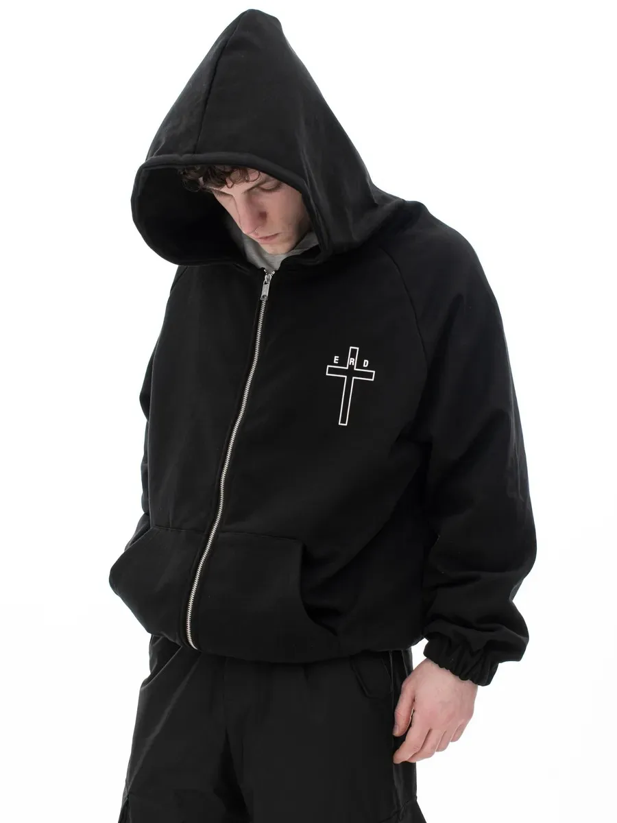 Y2k American Trendy Letter Printing Hoodies Men Grunge Hip Hop Streetwear Sweatshirt Tops Goth Oversized Hoodie Men Clothing
